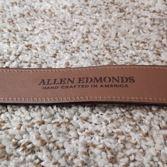 Allen Edmonds Men’s Brown Leather Belt Size 44 Made In USA 17527 - Picture 7 of 16